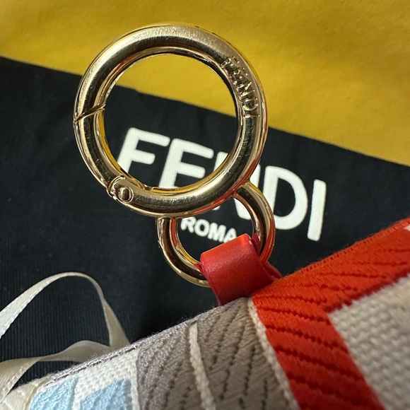 NWT FENDI Nano Baguette Multicolour canvas charm - Picture 14 of 14
